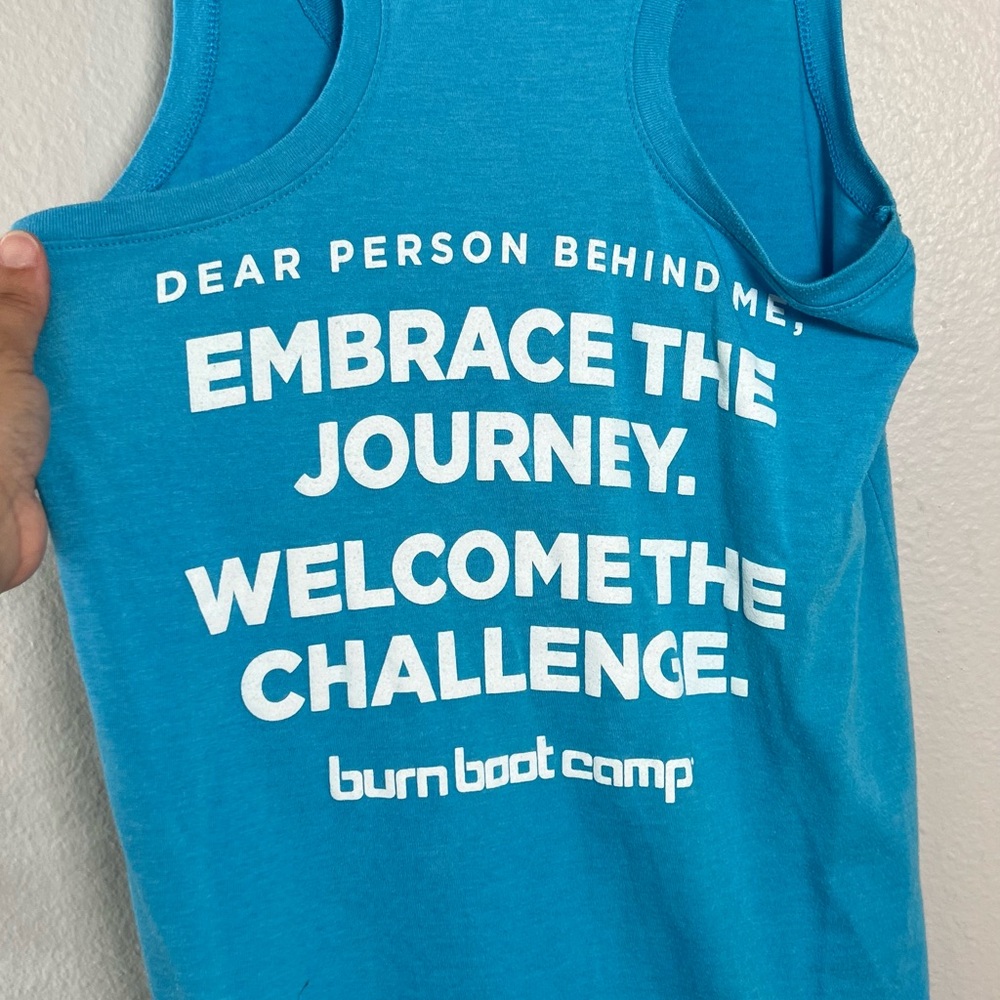 Burn Boot Camp Women's Teal Muscle Tee - Picture 3 of 3